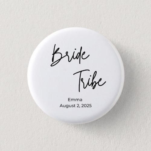 minimalist modern bride tribe bachelorette  button