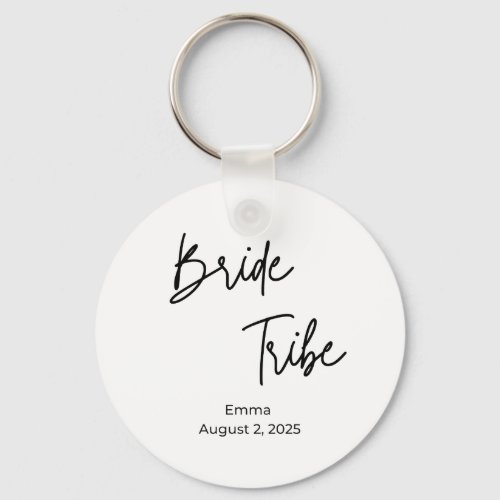 minimalist modern bride tribe bachelorette  keychain