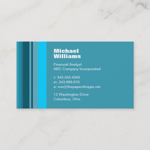Minimalist Modern Business Card Dark Seafoam