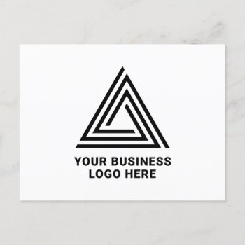 Minimalist Modern Business Logo Postcard by designs4you at Zazzle