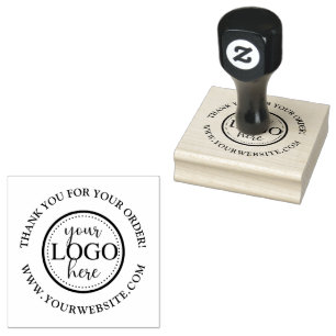 Minimalist Modern Business Logo Website Thank You Rubber Stamp