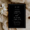 Minimalist Modern Calligraphy Black White Wedding