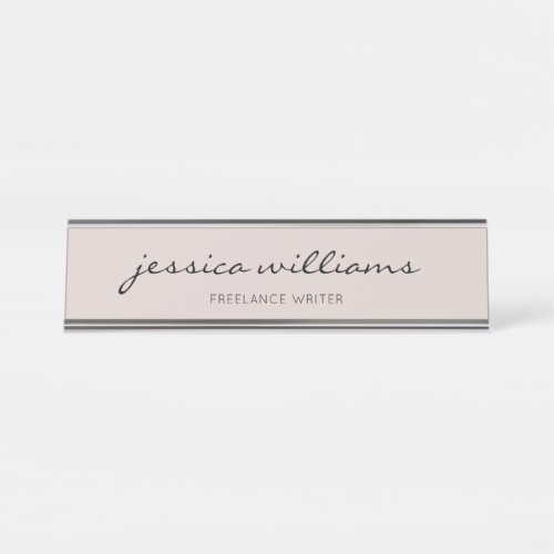 Minimalist Modern Calligraphy Desk Name Plate