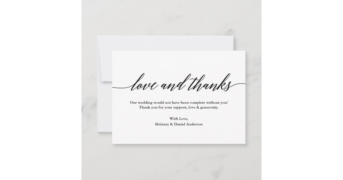 Hello Love Goods Personalized Wedding Thank You Cards with Message, Flat  Thank You Note Cards with Pink Floral