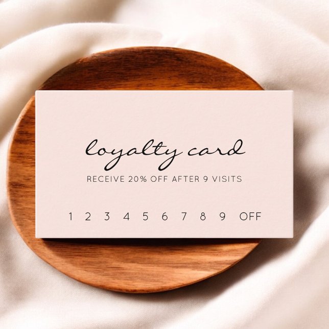 Minimalist Modern Calligraphy Loyalty Card (Creator Uploaded)