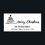 Minimalist modern calligraphy Merry Christmas Rubber Stamp<br><div class="desc">Minimalist modern calligraphy Merry Christmas  stamp design.</div>