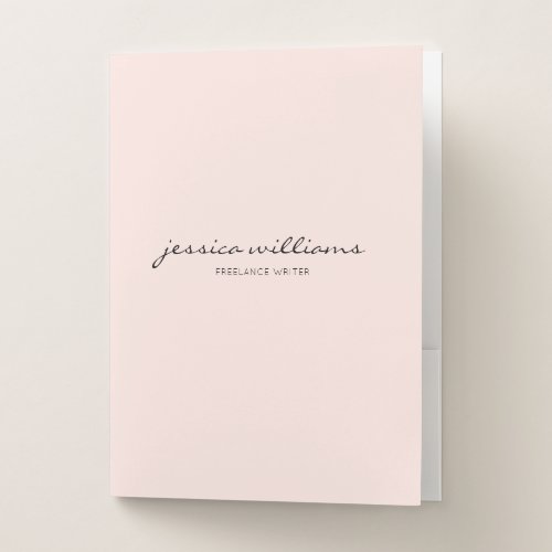 Minimalist Modern Calligraphy Pocket Folder