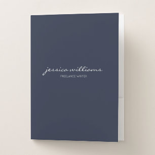Minimalist Modern Calligraphy Pocket Folder