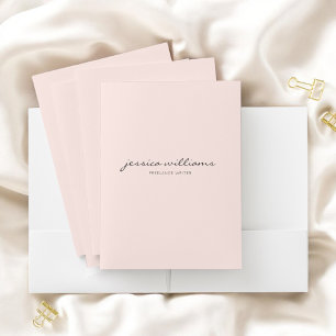 Minimalist Modern Calligraphy Pocket Folder