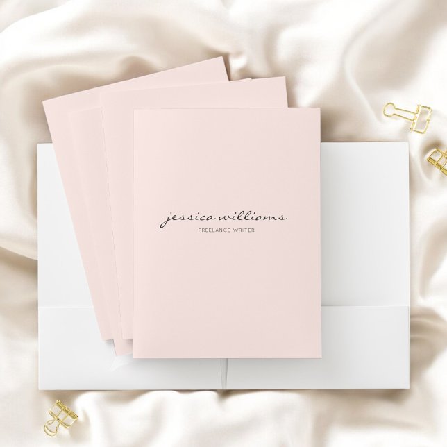 Minimalist Modern Calligraphy Pocket Folder (Creator Uploaded)