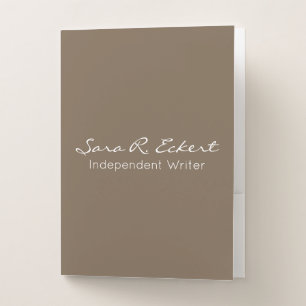 Minimalist Modern Calligraphy Style Pocket Folder