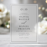 Minimalist Modern Calligraphy Wedding Acrylic Invitations<br><div class="desc">These Minimalist Modern Calligraphy Wedding Acrylic Invitations bring a sleek, sophisticated touch to any wedding style. With crisp, custom calligraphy as the central design element, these acrylic invitations highlight simplicity and elegance, perfect for couples favoring a clean aesthetic. The transparent acrylic adds a modern flair, allowing the calligraphy to stand...</div>