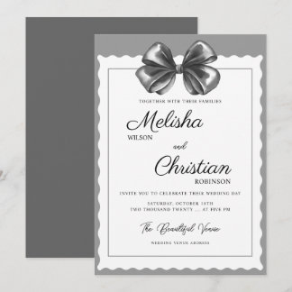 Minimalist Modern Calligraphy Wedding Invitation