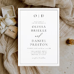 Minimalist Modern Calligraphy Wedding Invitation<br><div class="desc">Introducing our Minimalist Modern Calligraphy Wedding Black and White Invitation, the epitome of timeless elegance and sophistication. This invitation combines the beauty of minimalist design with the artistry of modern calligraphy to create a striking and refined piece. With its clean lines and monochromatic palette, it exudes simplicity and style, making...</div>