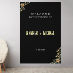 Minimalist Modern Calligraphy Wedding Welcome Wall Decal