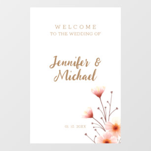 Minimalist Modern Calligraphy Wedding Welcome Wall Decal
