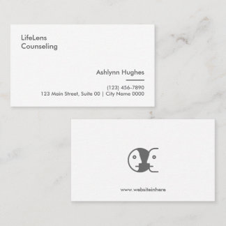 Minimalist Modern Calm Counseling Therapy Clean Business Card