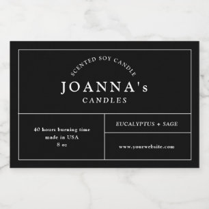 Minimalist Modern Candle Label