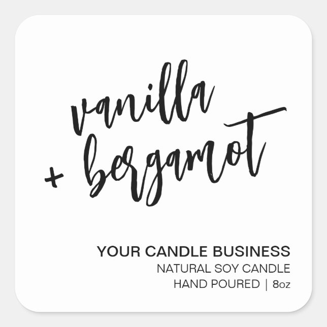 Minimalist Modern Candle Label (Front)