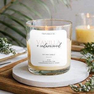 Minimalist Modern Candle Label