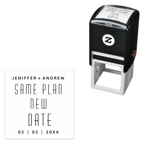 Minimalist Modern Change The Date Rubber Stamp