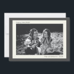 Minimalist Modern Charcoal Gray Hanukkah Photo Holiday Card<br><div class="desc">Minimalist Modern Charcoal Gray Hanukkah Photo Holiday Card</div>