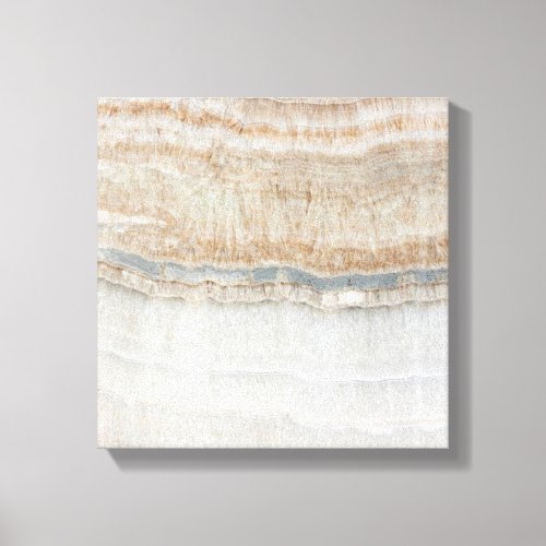 minimalist modern chic beige tan white grey marble canvas print