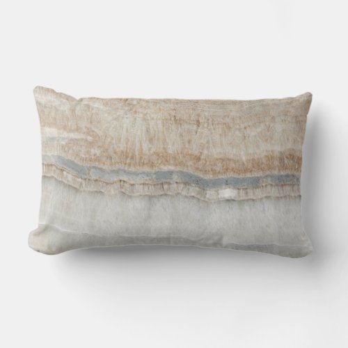 minimalist modern chic beige tan white grey marble lumbar pillow