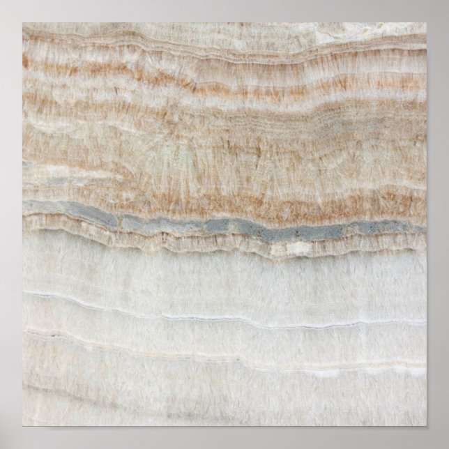 minimalist modern chic beige tan white grey marble poster (Front)