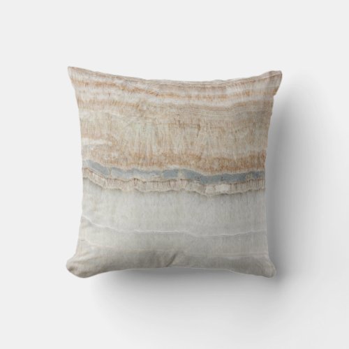 minimalist modern chic beige tan white grey marble throw pillow
