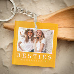 Minimalist Modern Chic Best Friends BFF Photo Keychain<br><div class="desc">Design is composed of fun and playful typography with sans serif and serif font. Add a custom photo.</div>