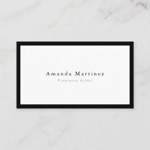 Minimalist Modern Chic Black x White Business Card