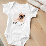 Minimalist Modern Chic Pet Bestie BFF Photo Baby Bodysuit<br><div class="desc">Design is composed of fun and playful typography with sans serif and serif font. Add a custom photo.</div>