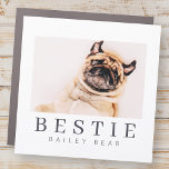 Minimalist Modern Chic Pet Bestie BFF Photo Car Magnet<br><div class="desc">Design is composed of fun and playful typography with sans serif and serif font. Add a custom photo.</div>
