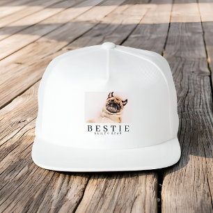 Minimalist Modern Chic Pet Bestie BFF Photo Snap Back Hat