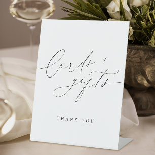 Minimalist Modern Chic Script Cards And Gifts Sign