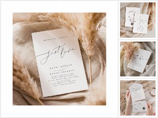 Minimalist Modern Chic Script Wedding