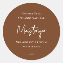 Minimalist Modern Chic Stylish Brown Product Label