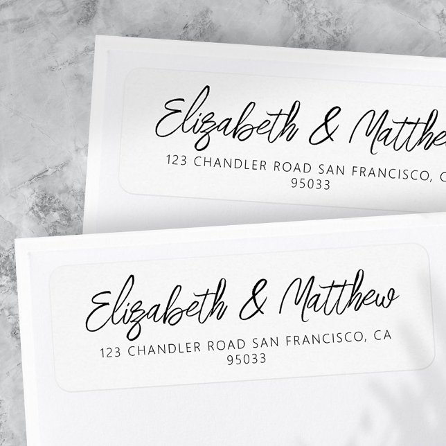 Minimalist Modern Chic Wedding Return Address Label (Creator Uploaded)