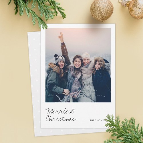 Minimalist Modern Christmas Holiday Photo Card