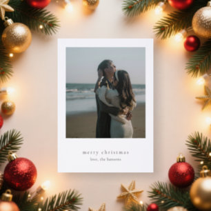 Minimalist Modern Christmas Letterpress Photo Cards
