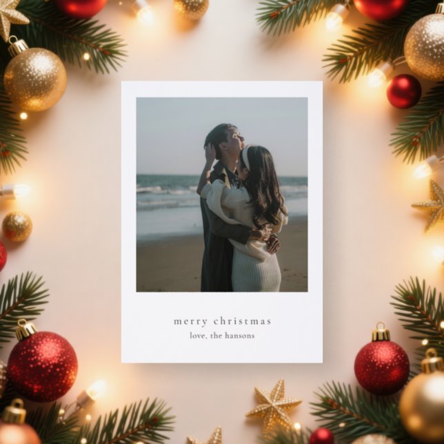 Minimalist Modern Christmas Letterpress Photo Cards (Insitu)
