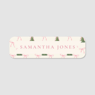 Minimalist Modern  Christmas Name Tag