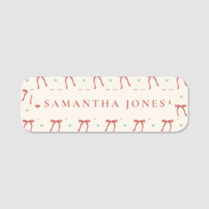 Minimalist Modern  Christmas Name Tag