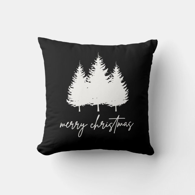 Minimalist Modern Christmas Throw Pillow (Front)
