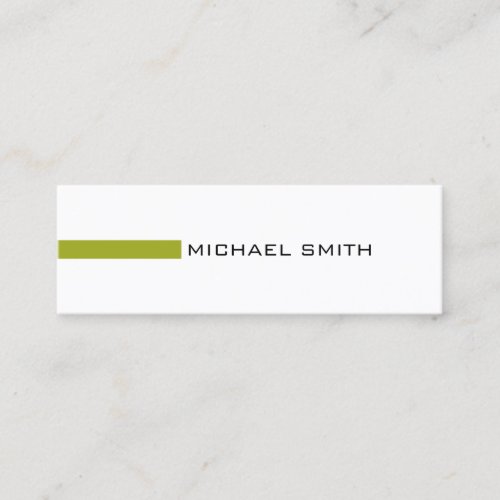 Minimalist Modern Citron Professional Mini Business Card