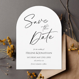 Minimalist Modern Classic Formal Elegant Wedding Save The Date