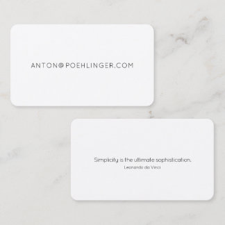 Minimalist Modern Clean Two Line Typographic Business Card