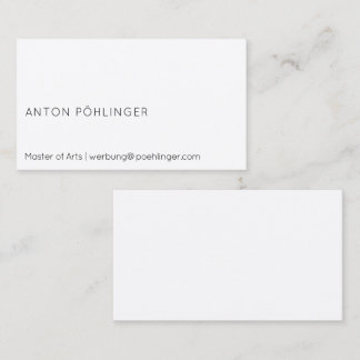Minimalist Modern Clean Two Line Typographic Business Card