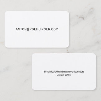 Minimalist Modern Clean Two Line Typographic Business Card